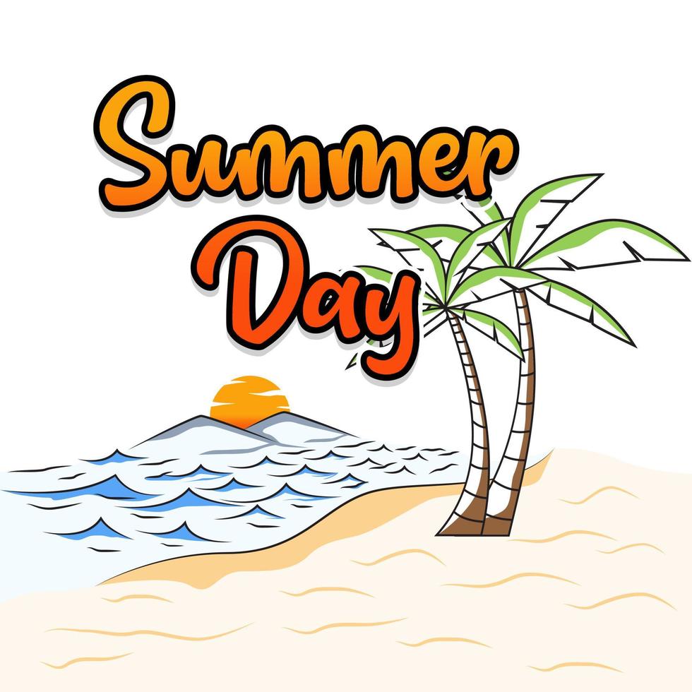 Summer day background vector