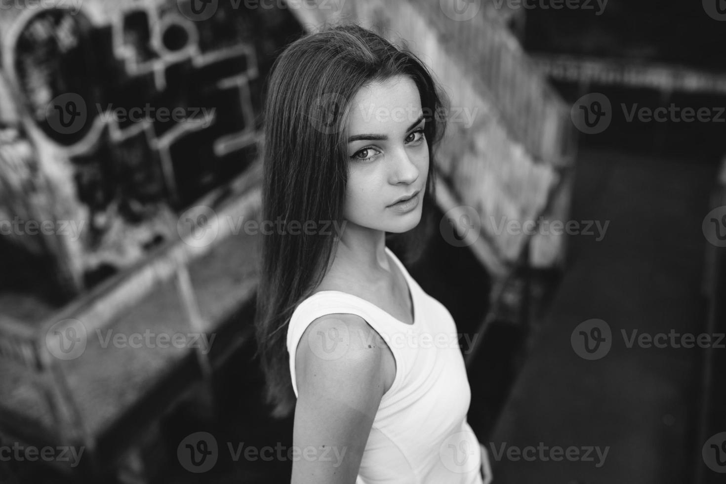 young beautiful girl posing photo