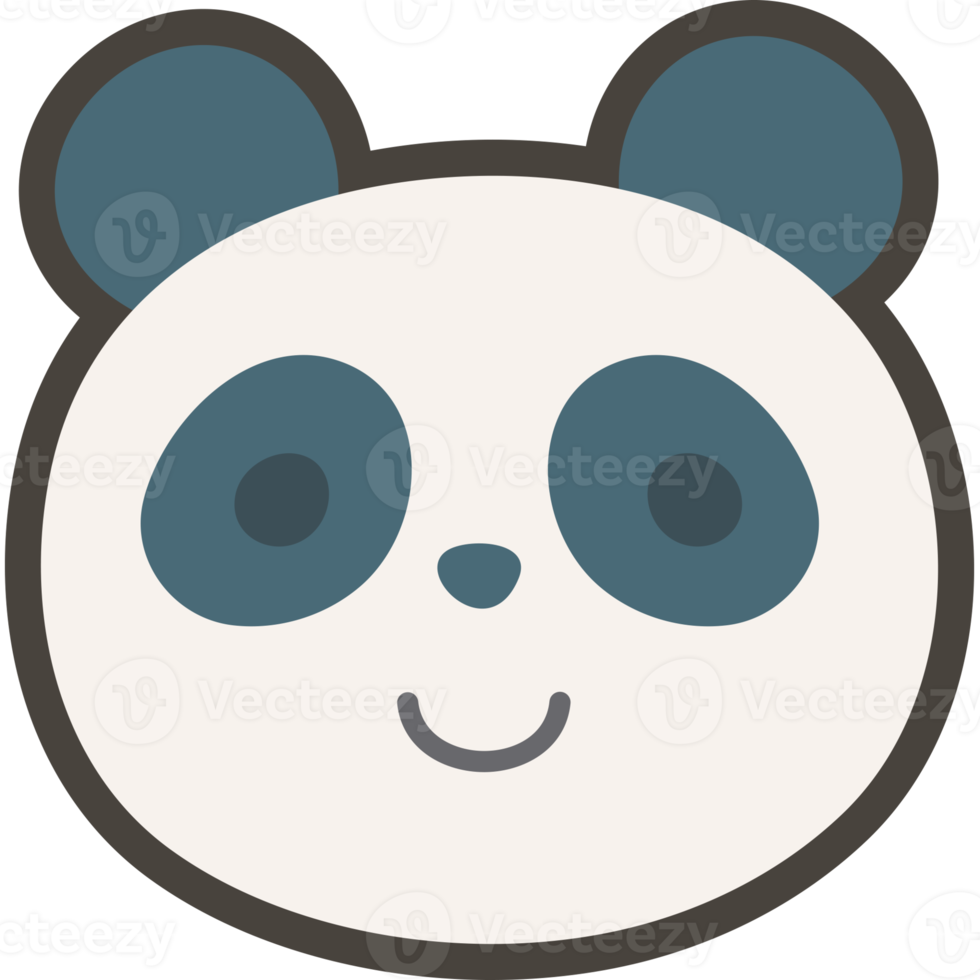 Panda face animal cartoon png