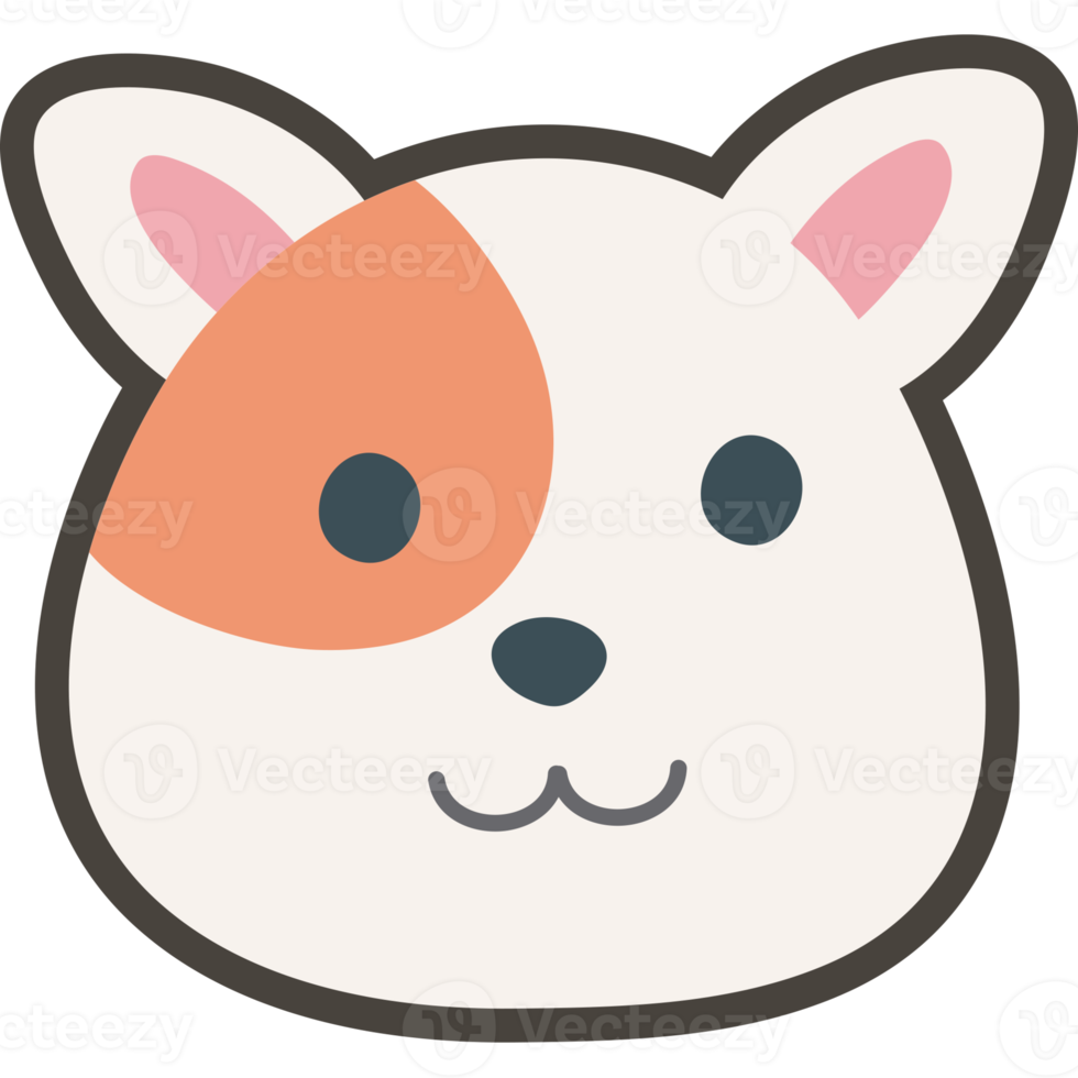 Dog face animal cartoon png