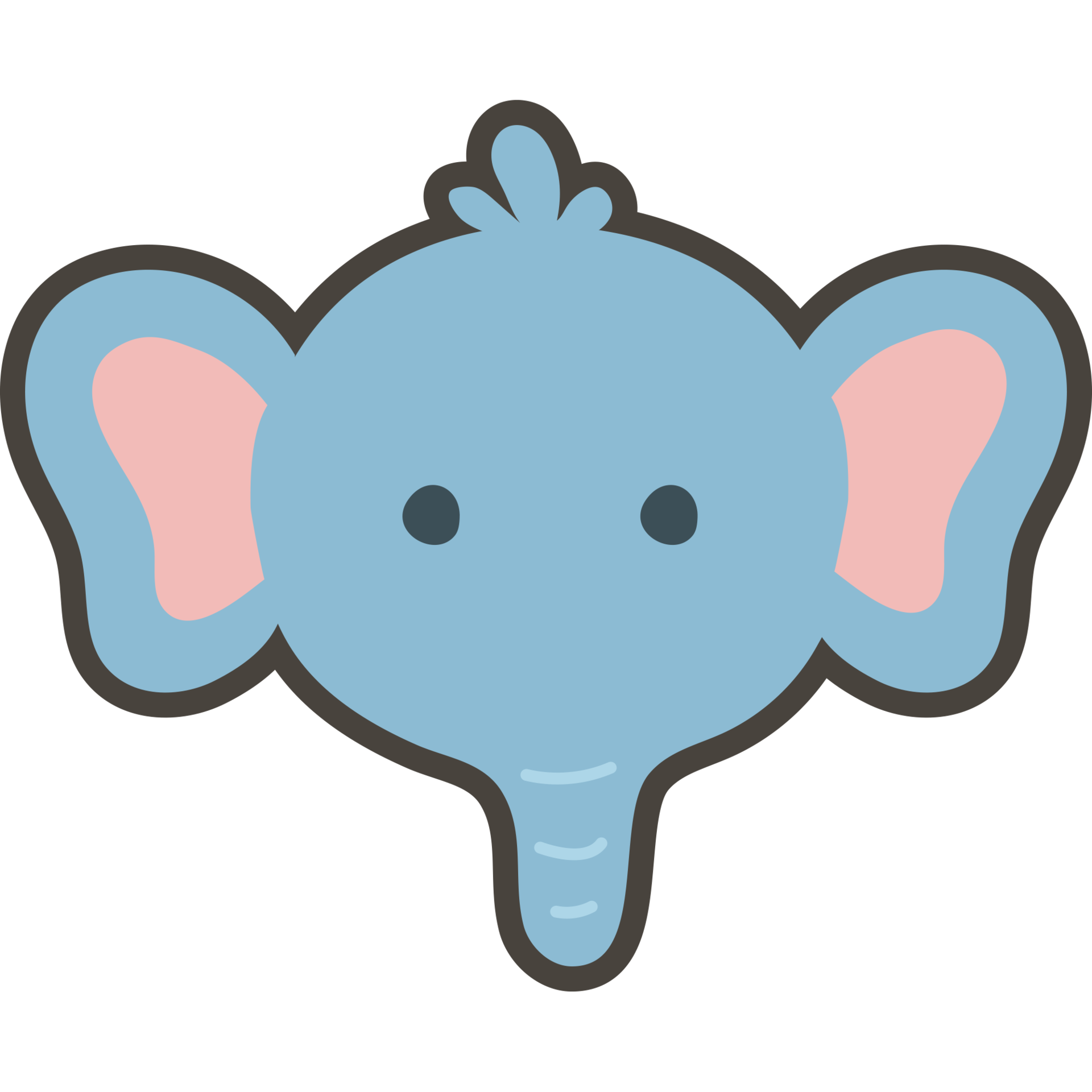 Free Elephant face animal cartoon 11458698 PNG with Transparent Background