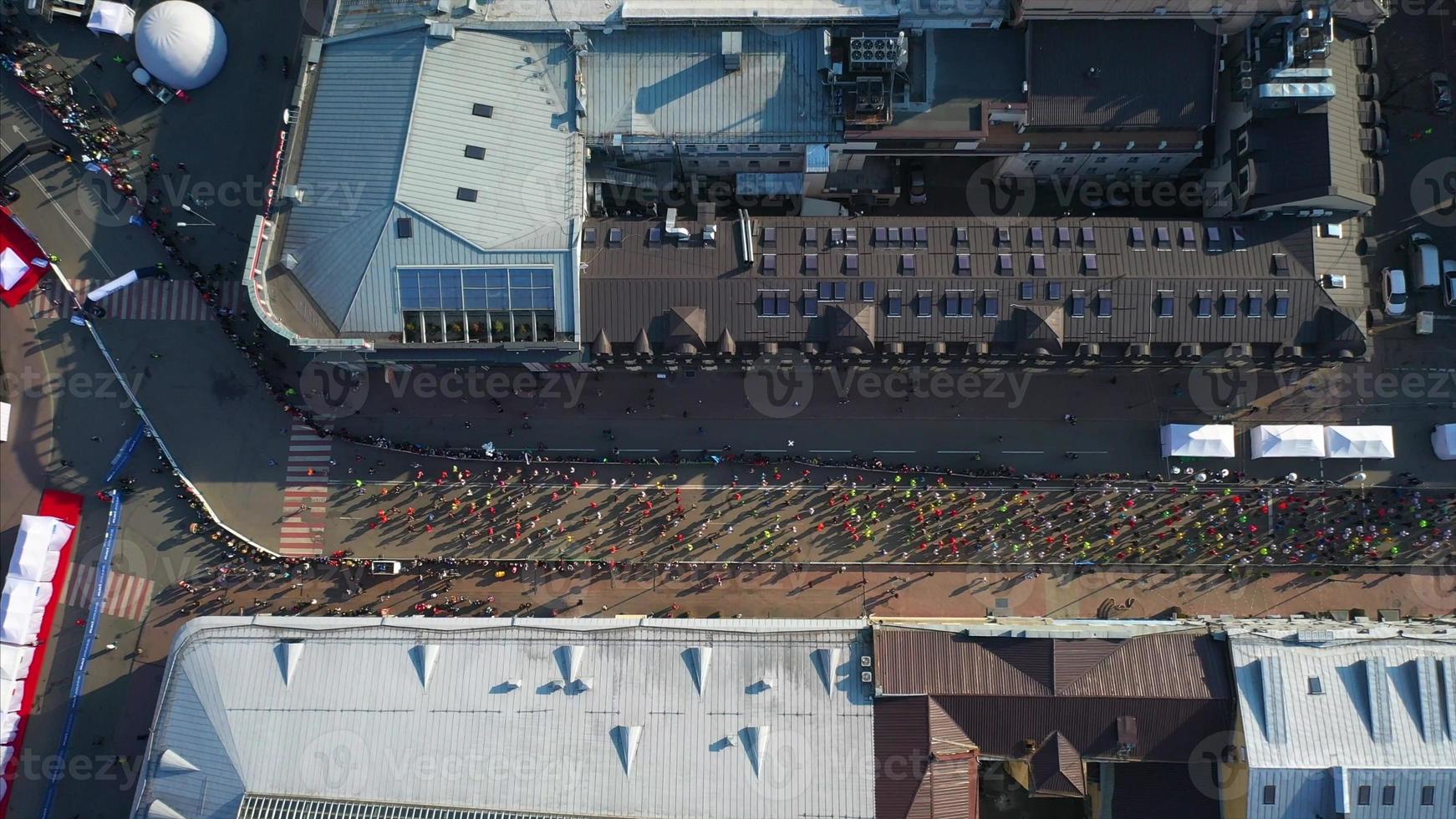 Nova Poshta Kyiv Half Marathon. Aerial view. photo