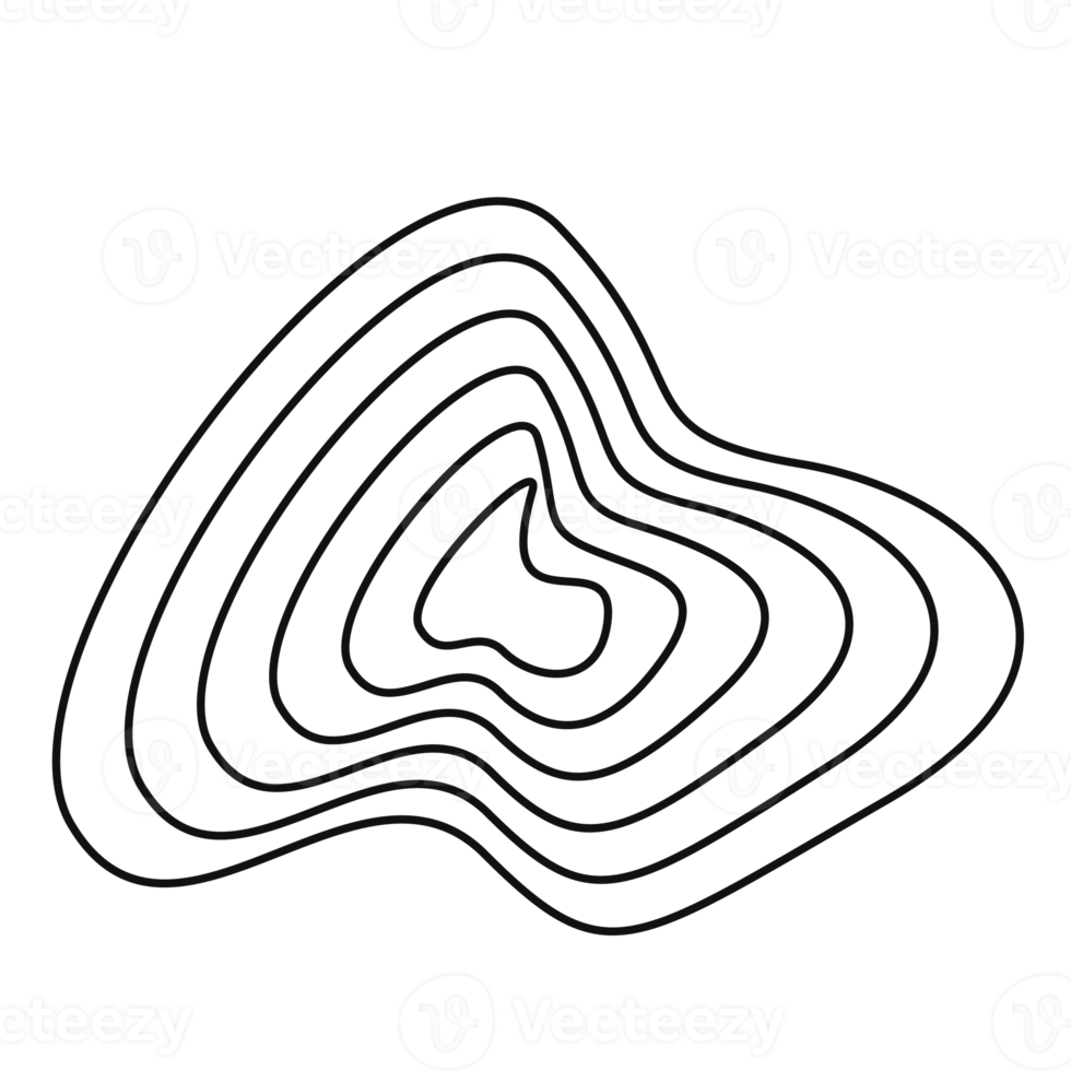 Organic forms with dynamic waves lines png
