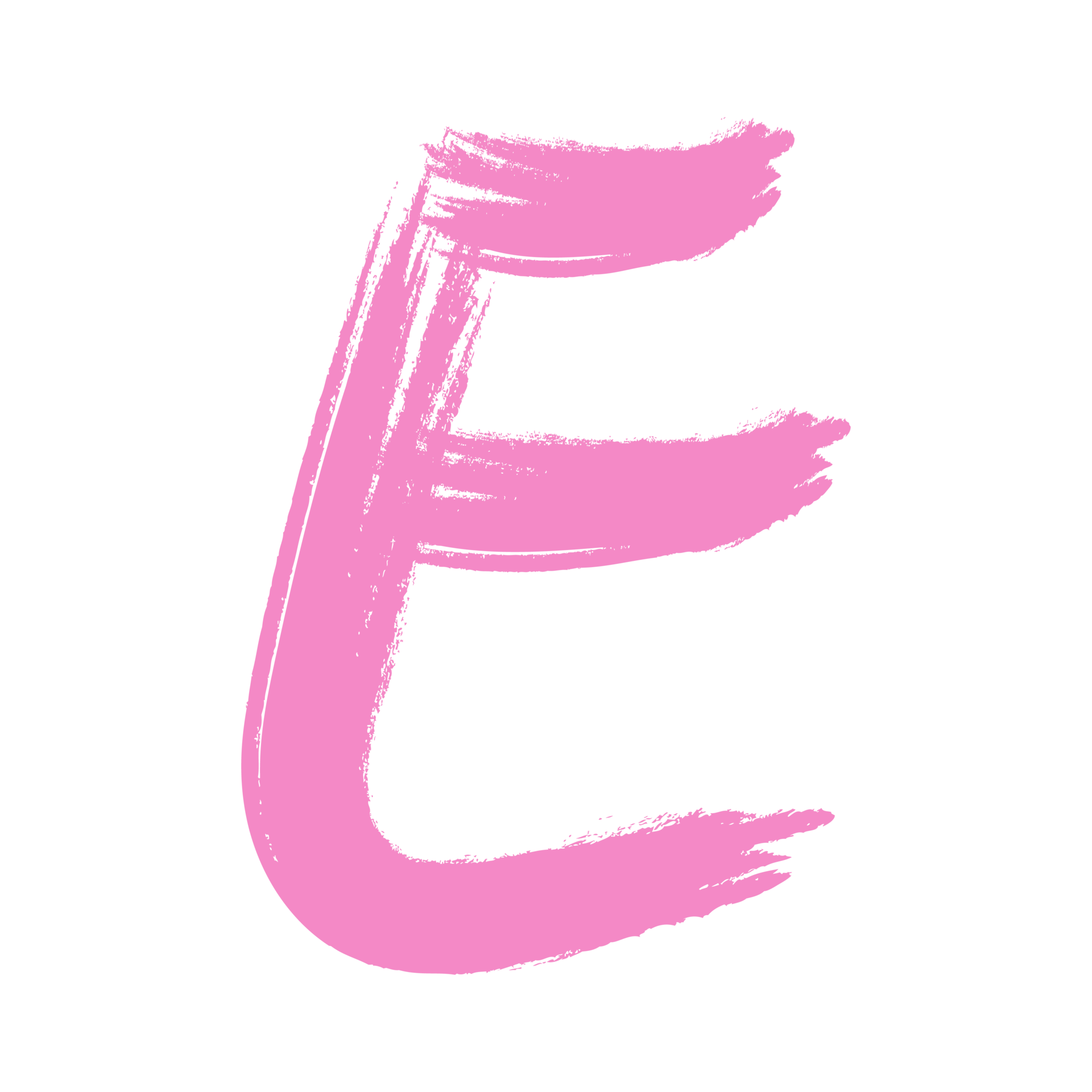 Letter E Alphabet in Brush Style 11458965 PNG