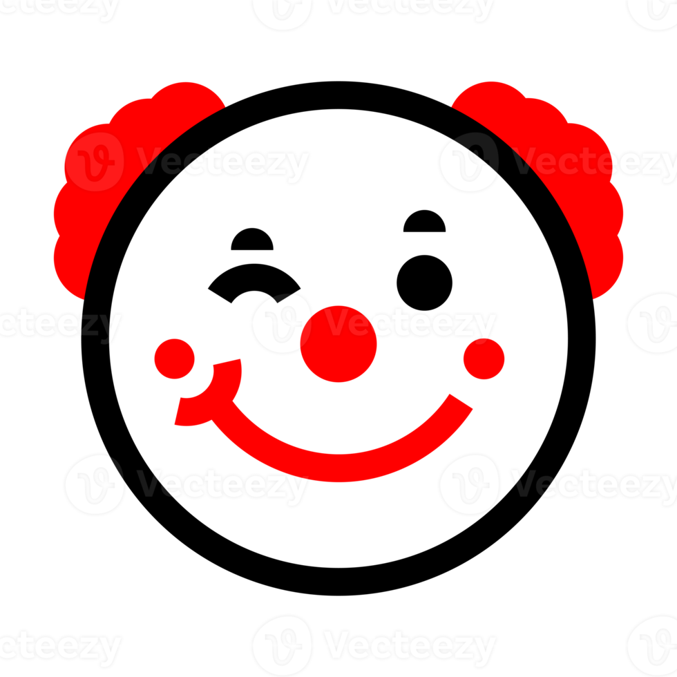 Cute Clown Emoticon png