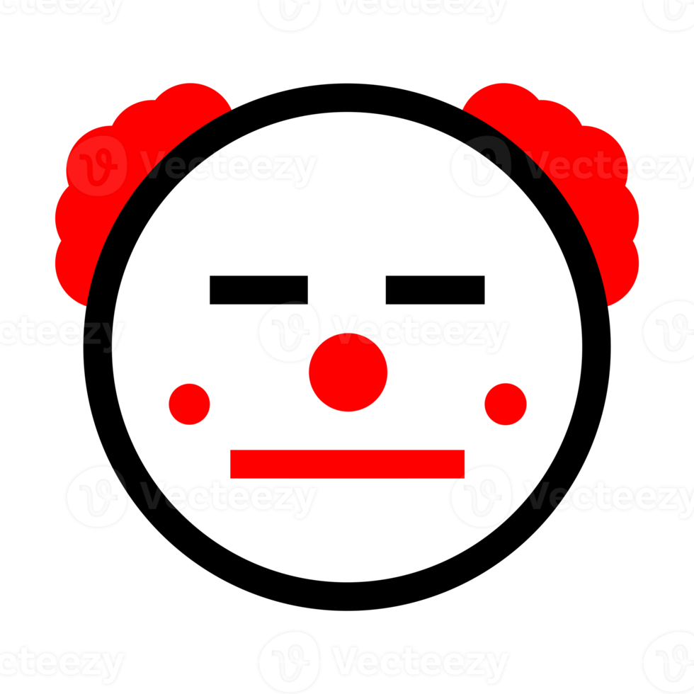 söt clown uttryckssymbol png