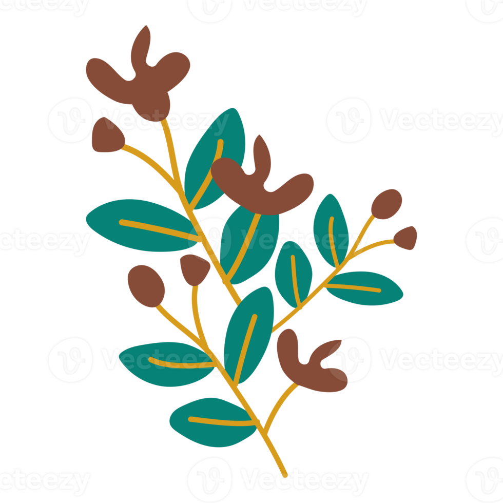 Hand Drawn Pastel Floral png