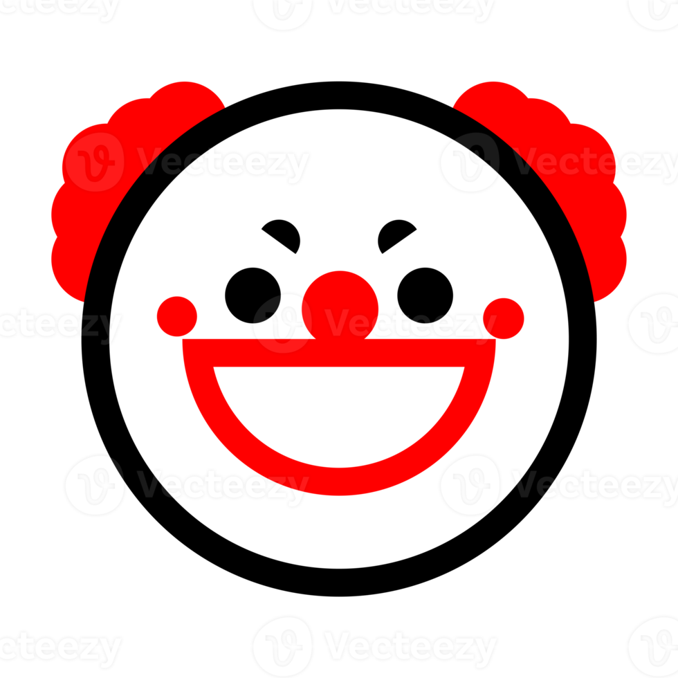 söt clown uttryckssymbol png