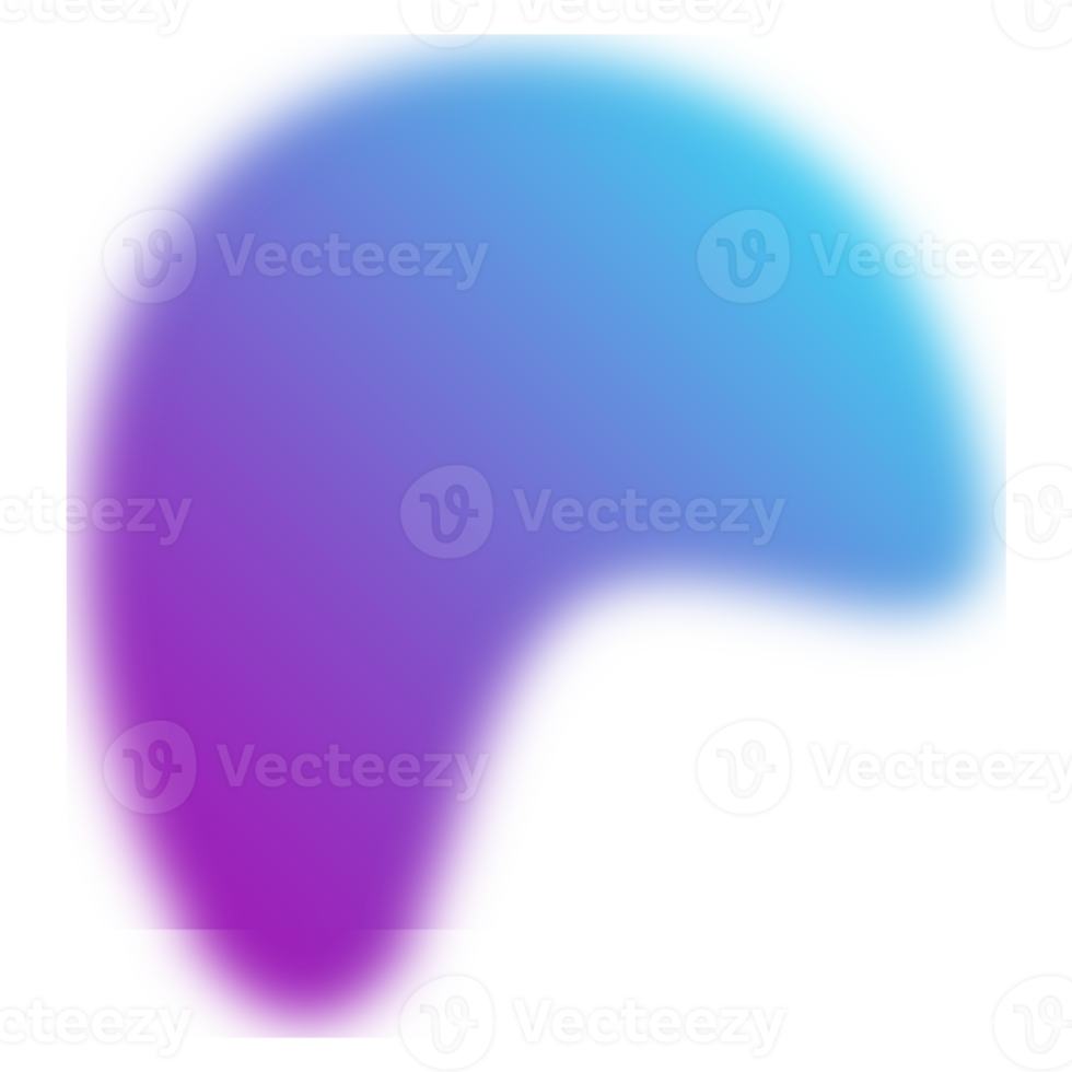 Blurred Gradient Blob Shape png