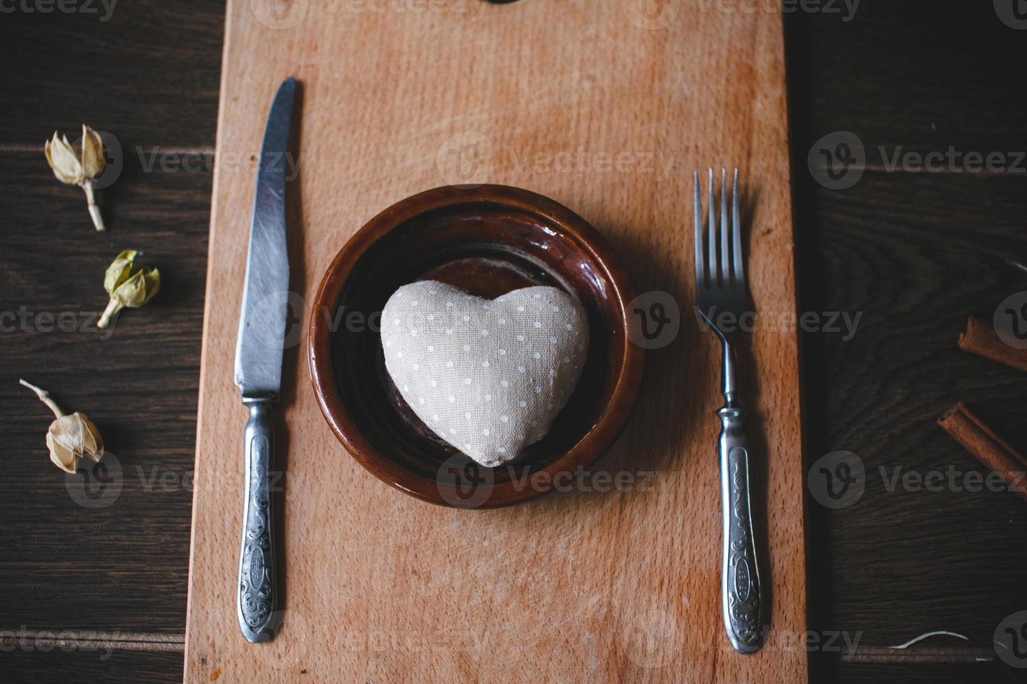 Charming gift for Valentine's Day on a lunch photo