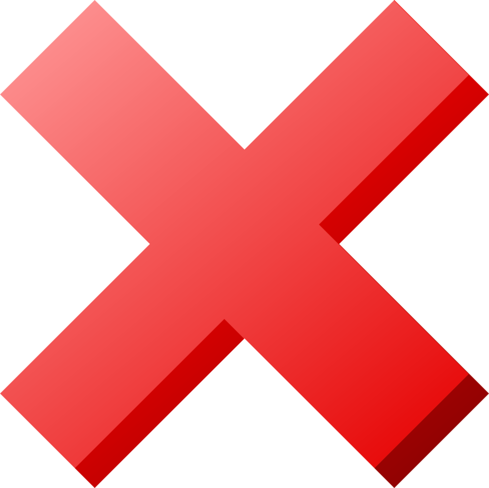 Icon cấm màu đỏ hoặc chữ X sẽ giúp cho bạn truyền đạt ý nghĩa một cách thật rõ ràng và dễ hiểu. Với một màu đỏ chói lọi hoặc chữ X đậm nét, biểu tượng sẽ giúp cho bạn thu hút sự chú ý của người dùng một cách dễ dàng. Tải về ngay để sử dụng và trải nghiệm.