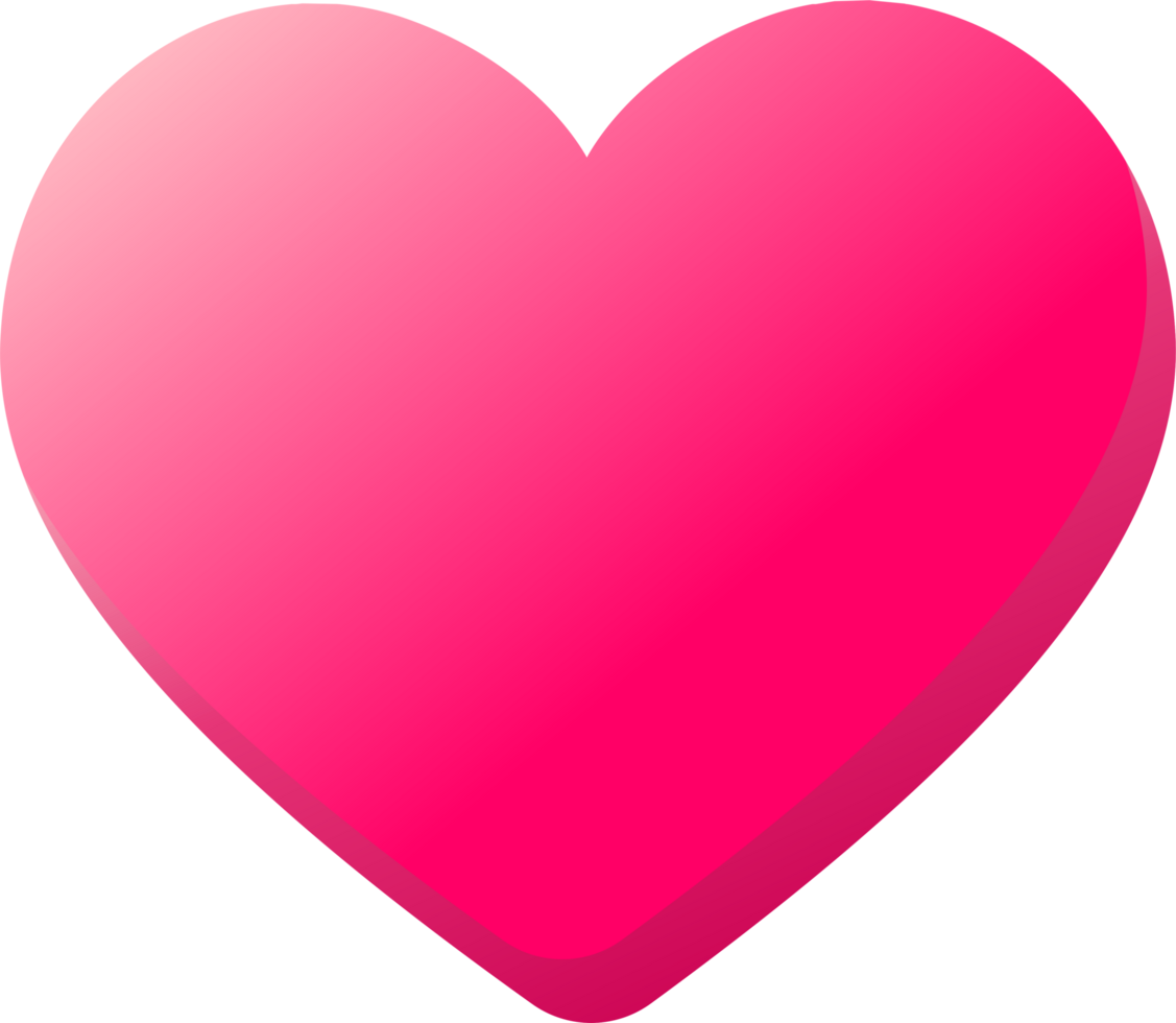 pink heart with transparent background