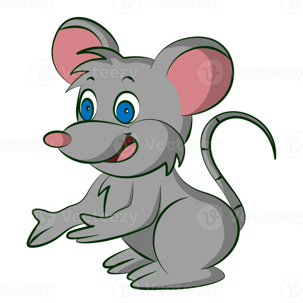 rat cartoon design on transparent background png