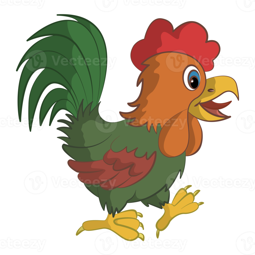 chicken cartoon design on transparent background png