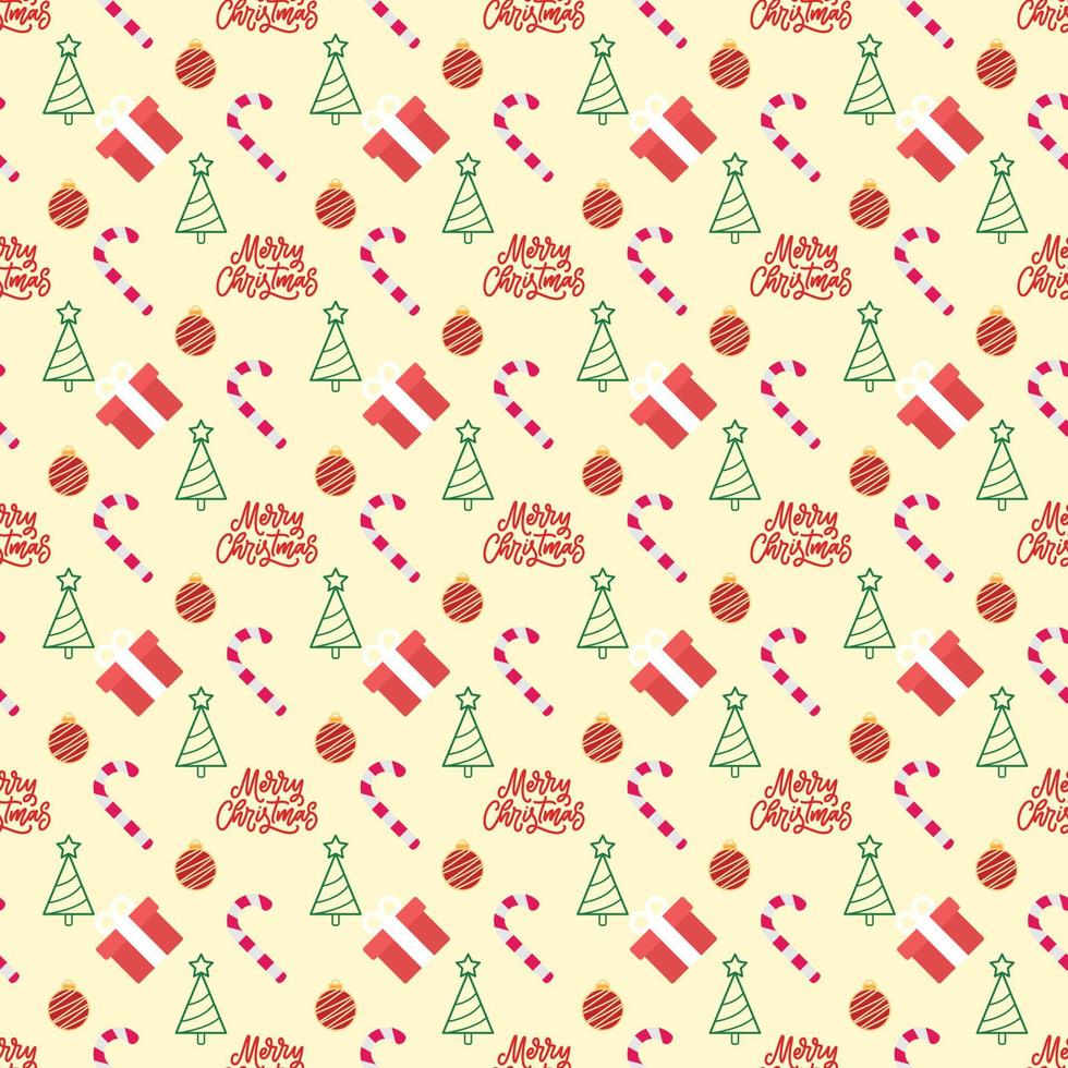 festive seamless pattern. new year and christmas. christmas ball and christmas tree. vector