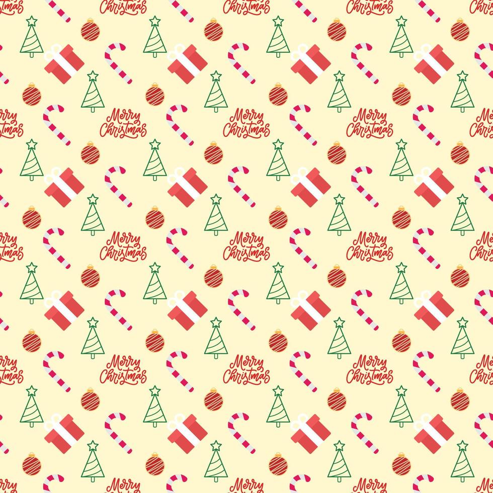 festive seamless pattern. new year and christmas. christmas ball and christmas tree. vector