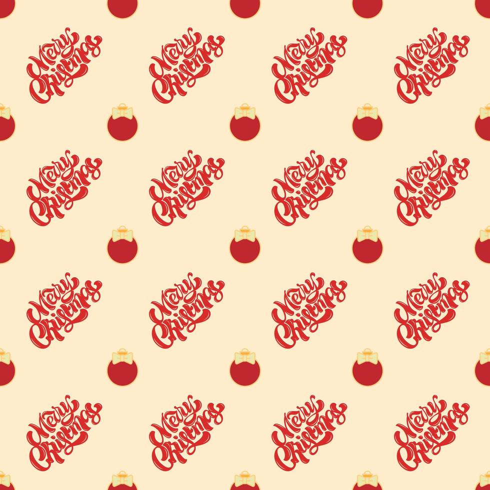 festive seamless pattern. new year and christmas. christmas ball and christmas tree. vector