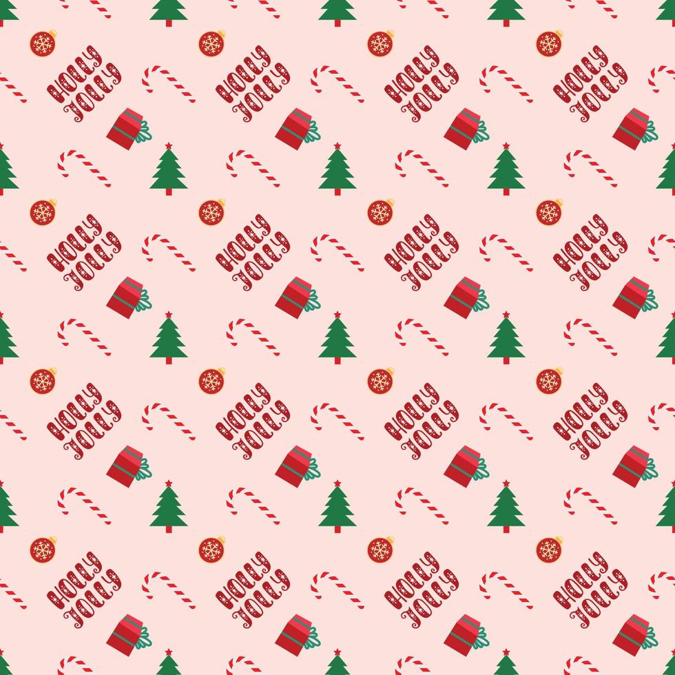 festive seamless pattern. new year and christmas. christmas ball and christmas tree. vector