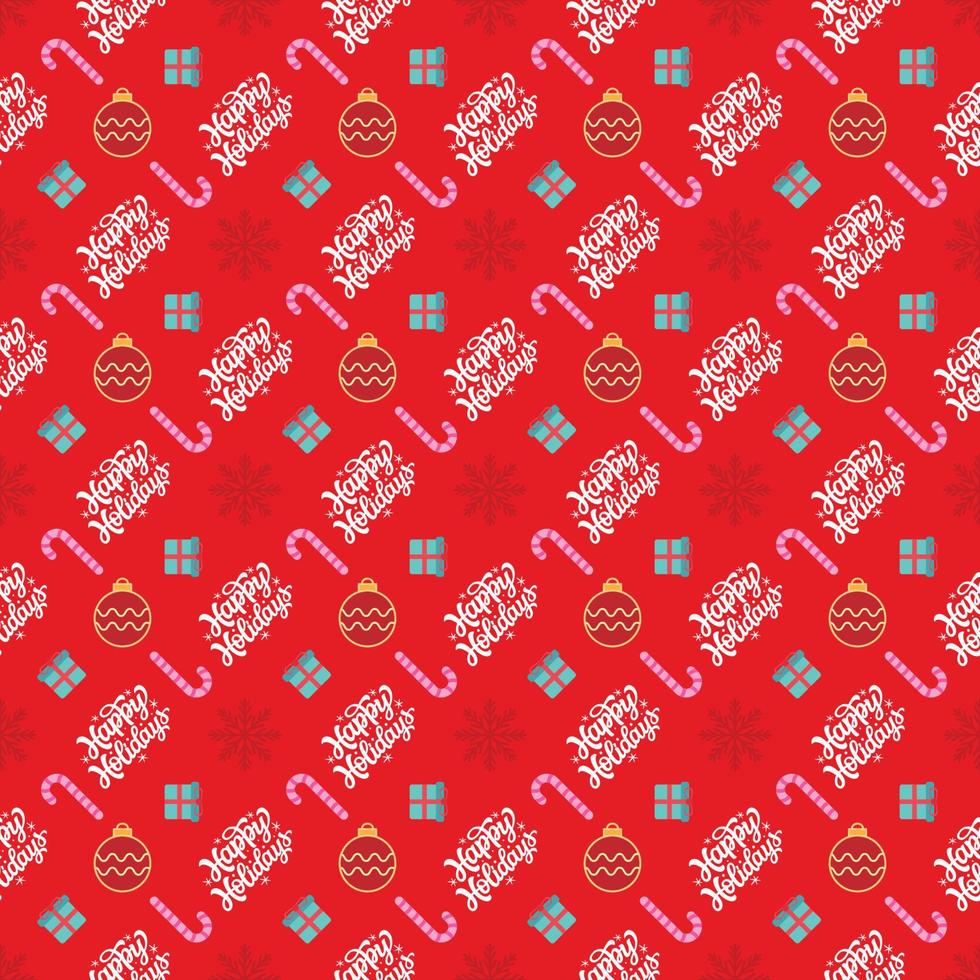 festive seamless pattern. new year and christmas. christmas ball and christmas tree. vector