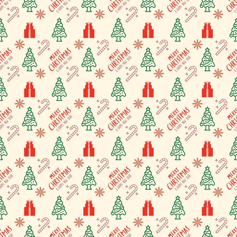 festive seamless pattern. new year and christmas. christmas ball and christmas tree. vector