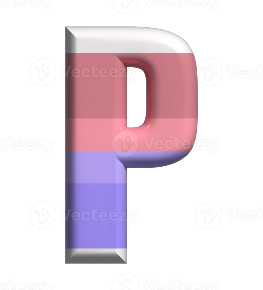 brev p 3d framställa främre se png