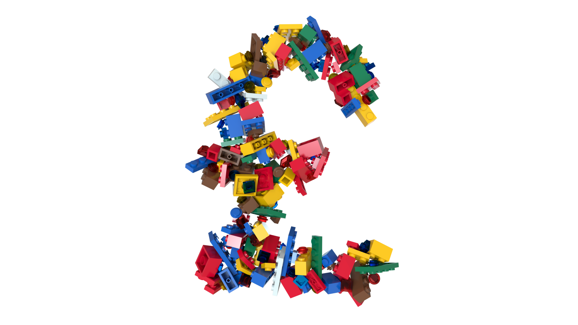Shuffled Colored Bricks Building Blocks Typeface Text GBP 11460025 PNG