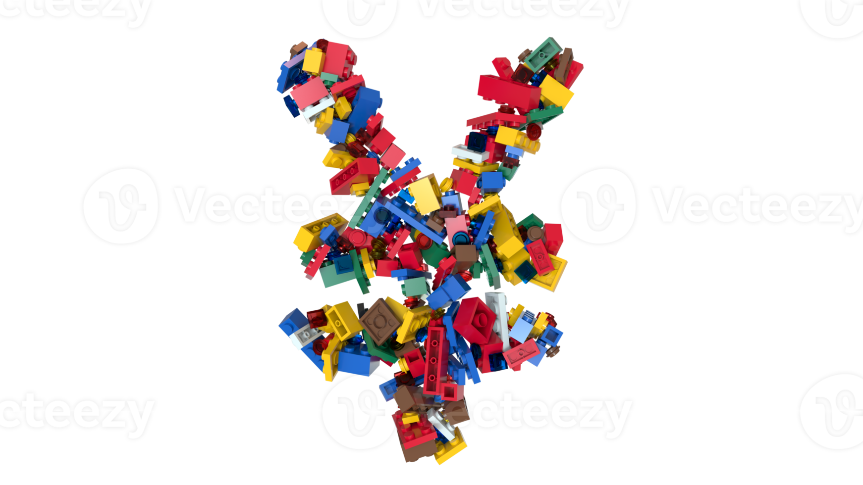 Shuffled Colored Bricks Building Blocks Typeface Text yen png
