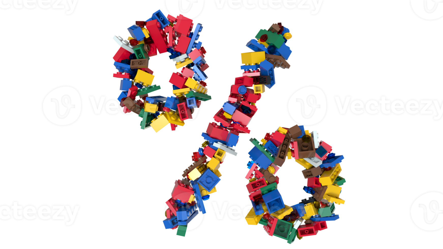 Shuffled Colored Bricks Building Blocks Typeface Text percent png