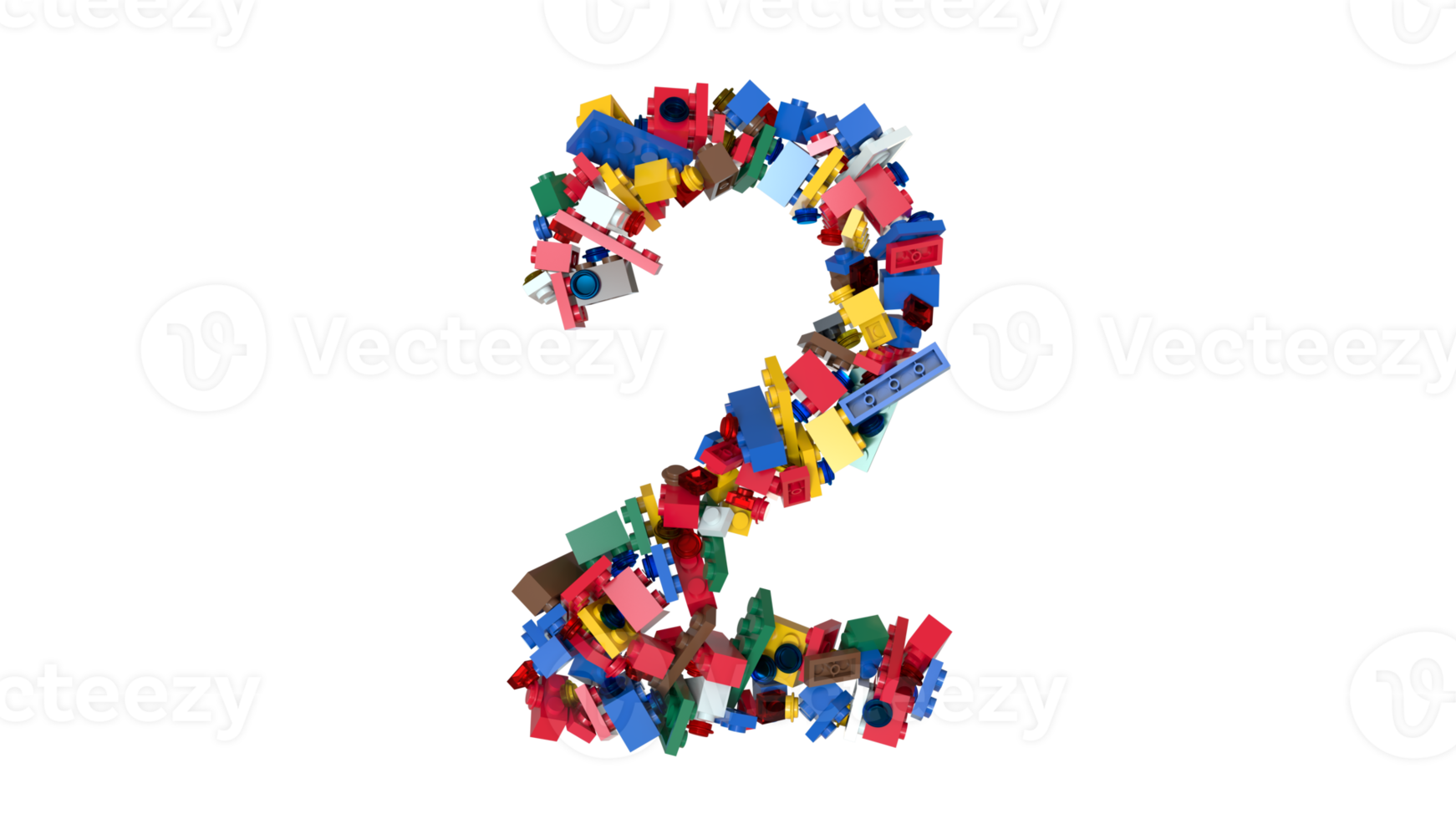 Shuffled Colored Bricks Building Blocks Typeface Text 2 png