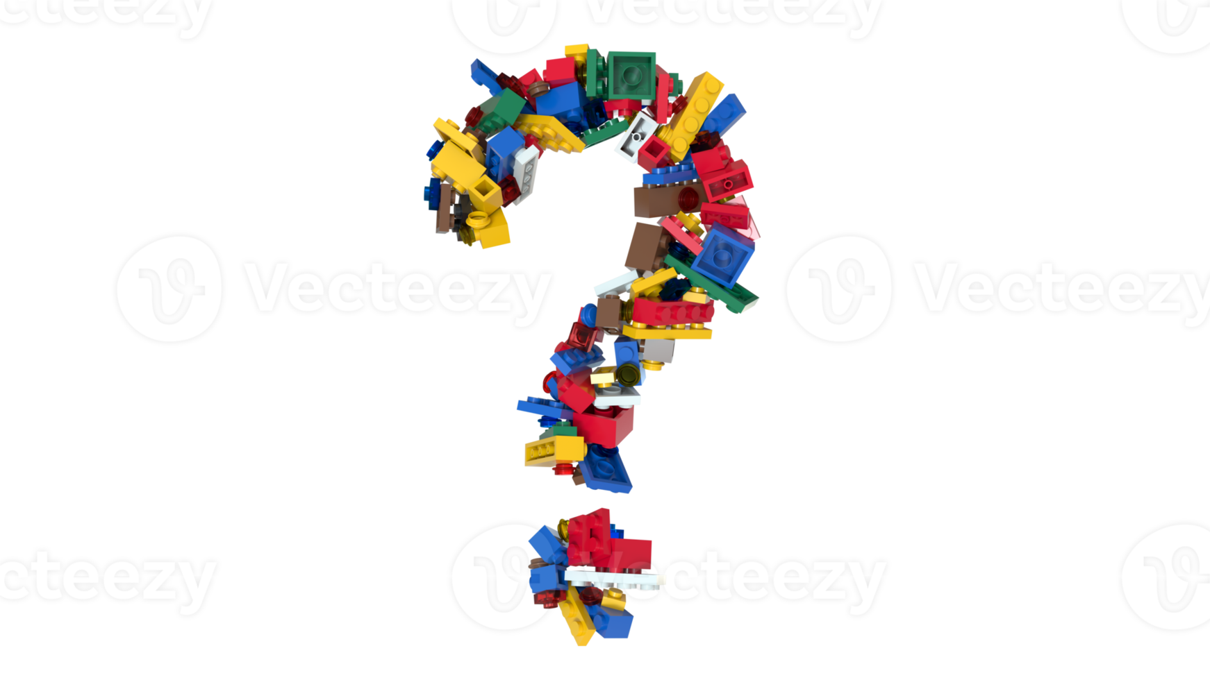 Shuffled Colored Bricks Building Blocks Typeface Text question mark png