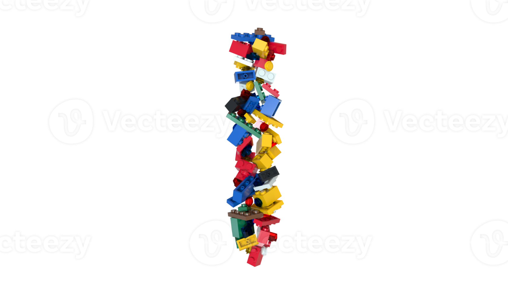 Shuffled Colored Bricks Building Blocks Typeface Text I png