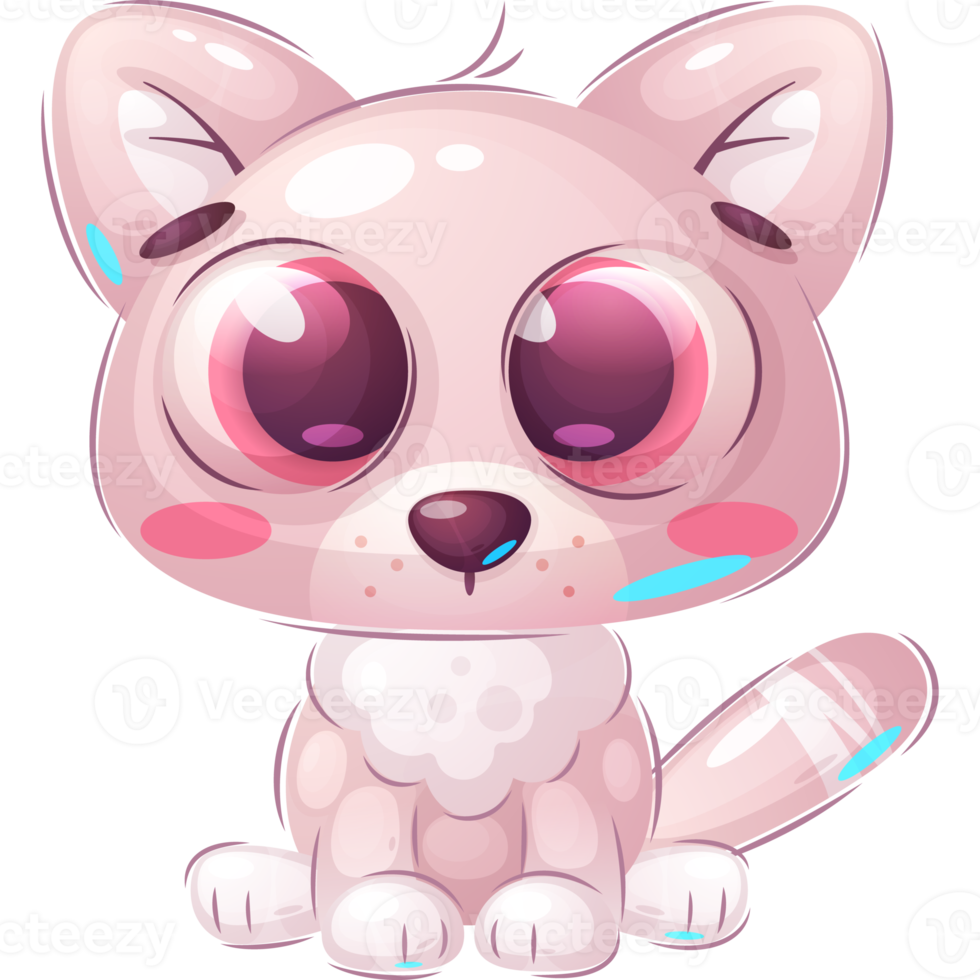 chat adorable de personnage de dessin animé png