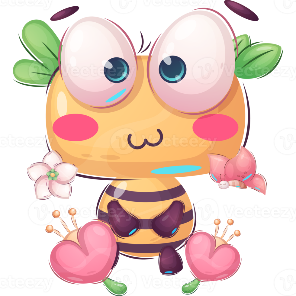 Cartoon character adorable bee png