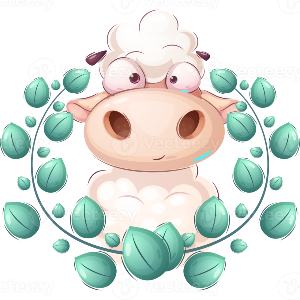 Cartoon character adorable sheep png