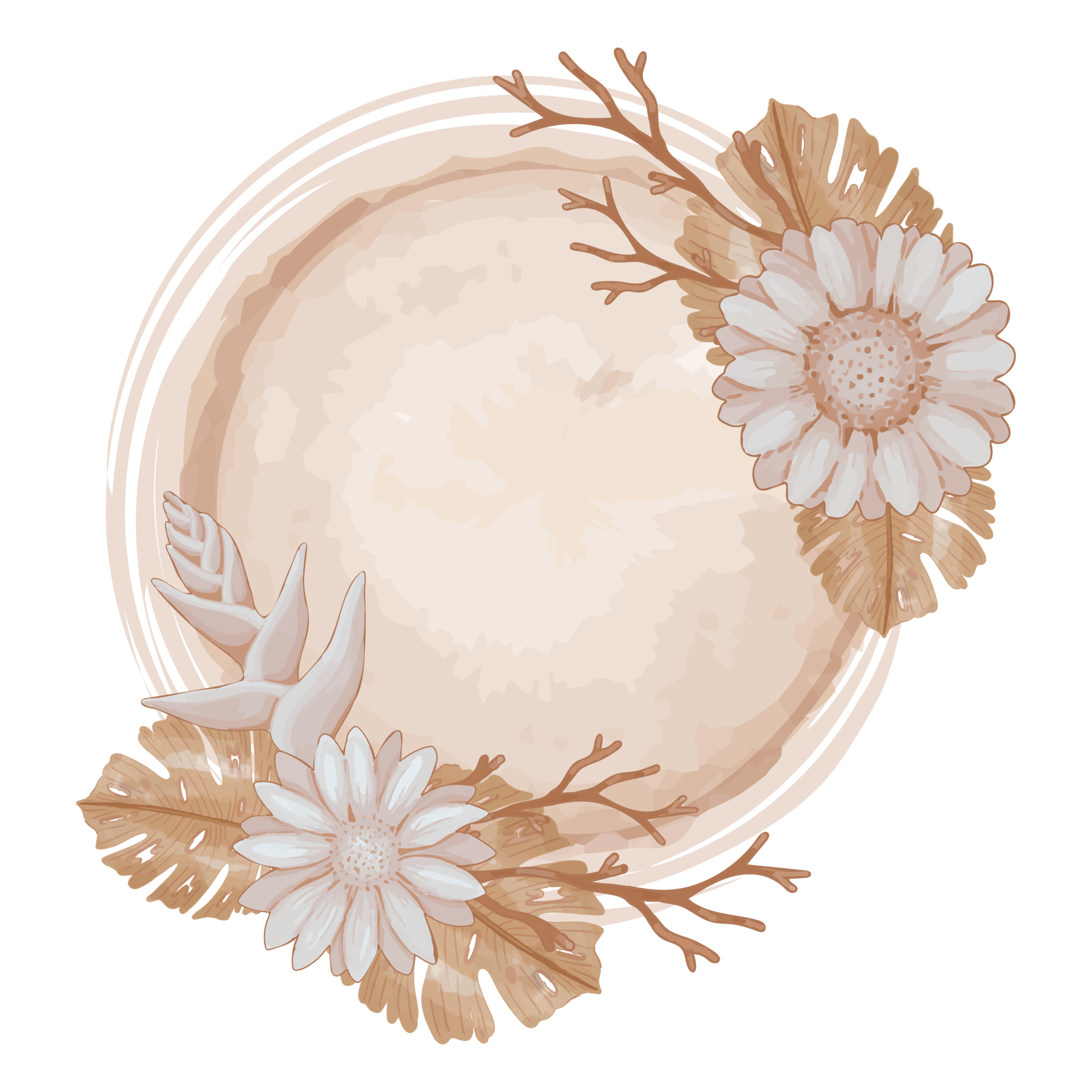 Watercolor Dried Flower Frame Brown Flora Clipart 11461049 PNG watercolor-dried-flower-frame-brown-flora-clipart-11461049-png