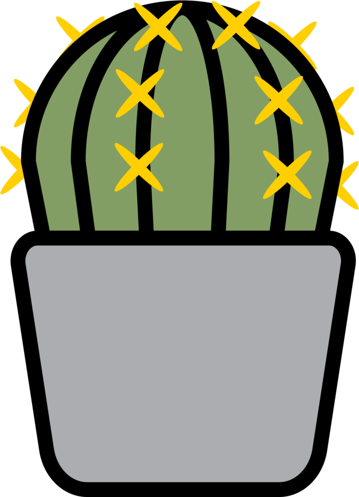 Simplicity cactus plant flat design. png