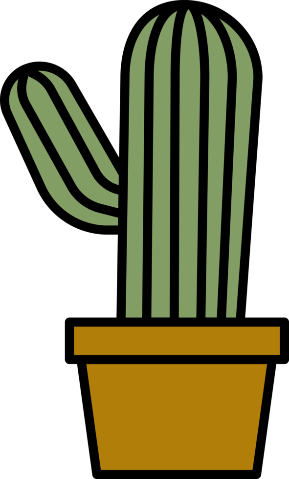 Simplicity cactus plant flat design. png