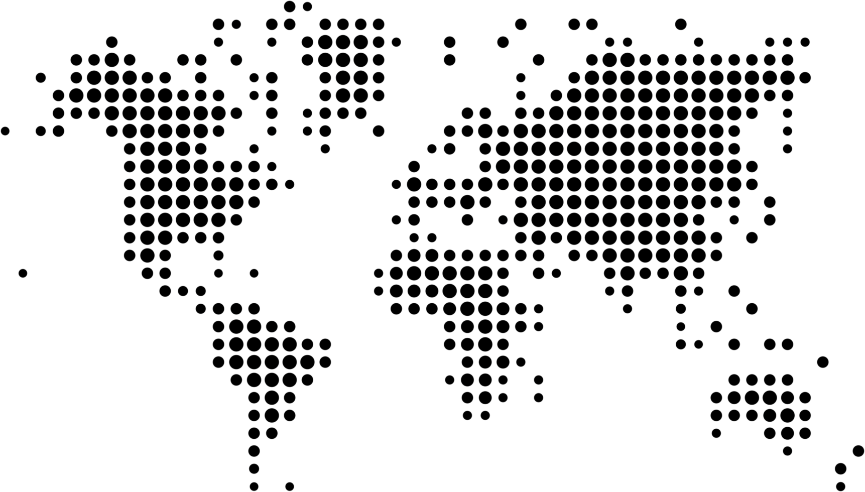 circle world map on transparent background. png