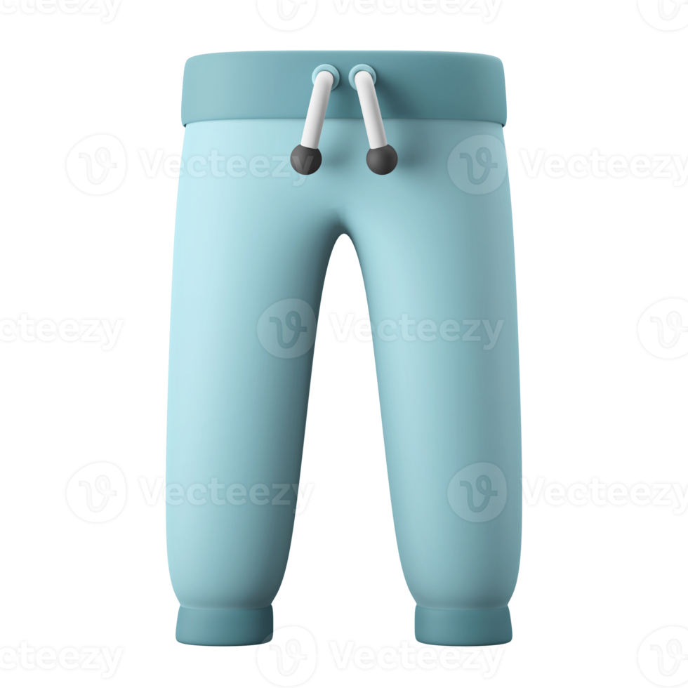 sporty sweatpants sportswear 3d icon illustration png