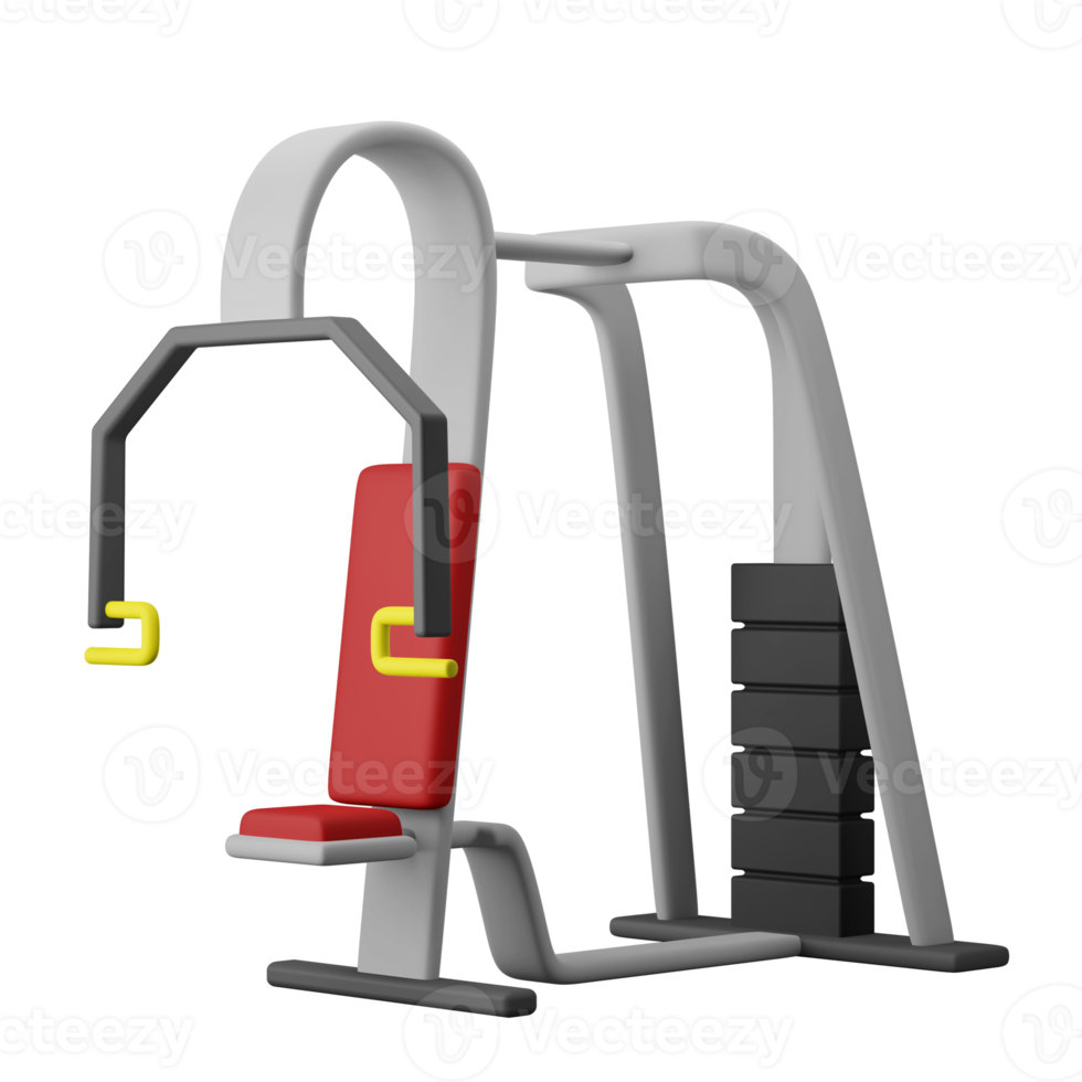 peck deck machine gym equipment 3d icon illustration png