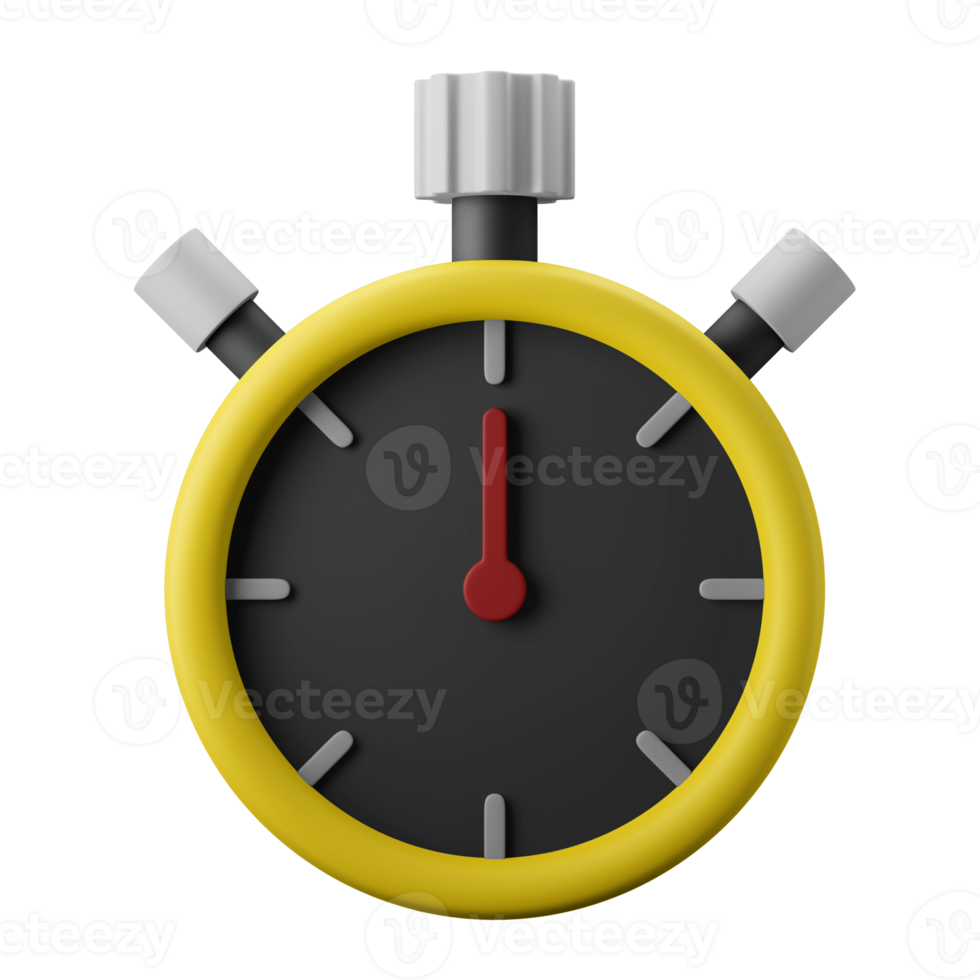 ícone de ilustração 3d de cronômetro de tempo analógico png