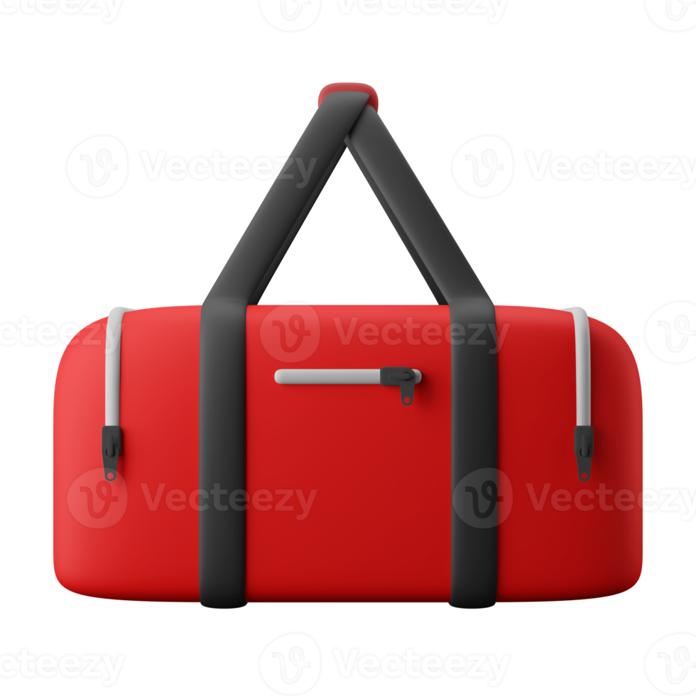 sporty carryall sport bag 3d icon illustration png