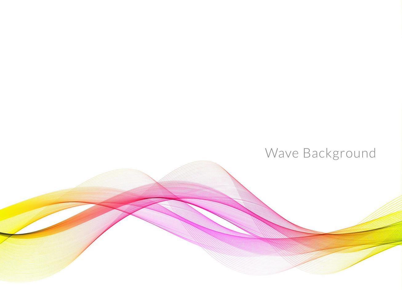 colorful dynamic wave style background design vector