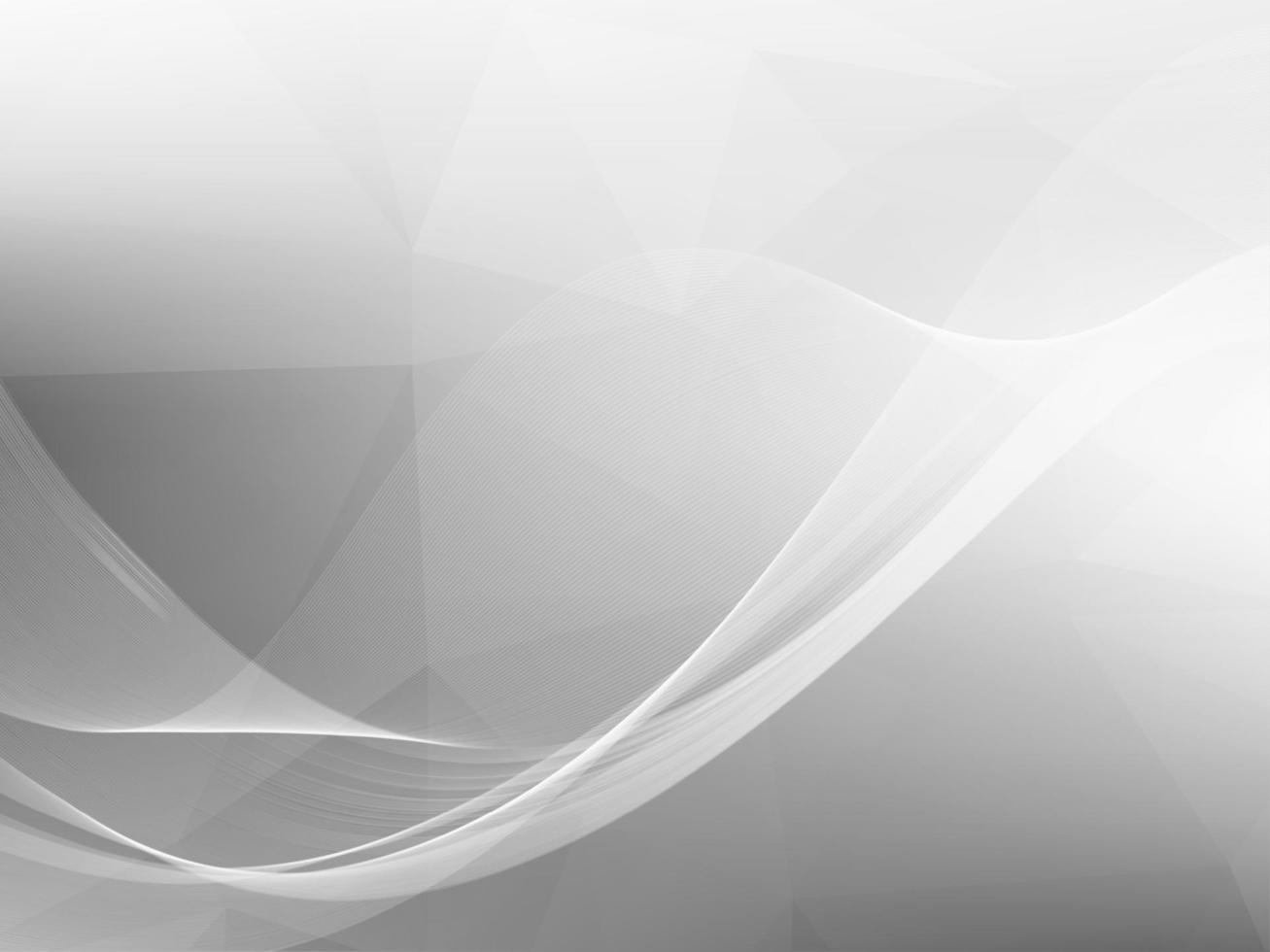 grey flowing wave background vector