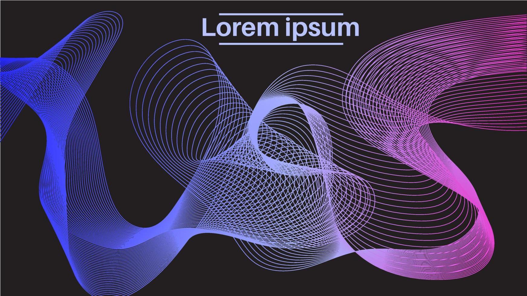 Colorful modern abstract poster with thin line striped blend smoke flow shape card. vector