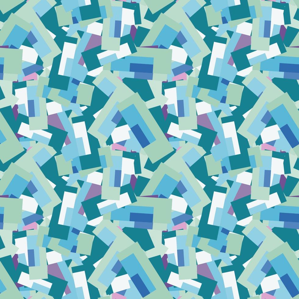 Modern striped fantasy messy geometric shapes seamless pattern. Infinity abstract card, layout. Creative background with geo shapes. Textile, fabric, wrapping paper. vector