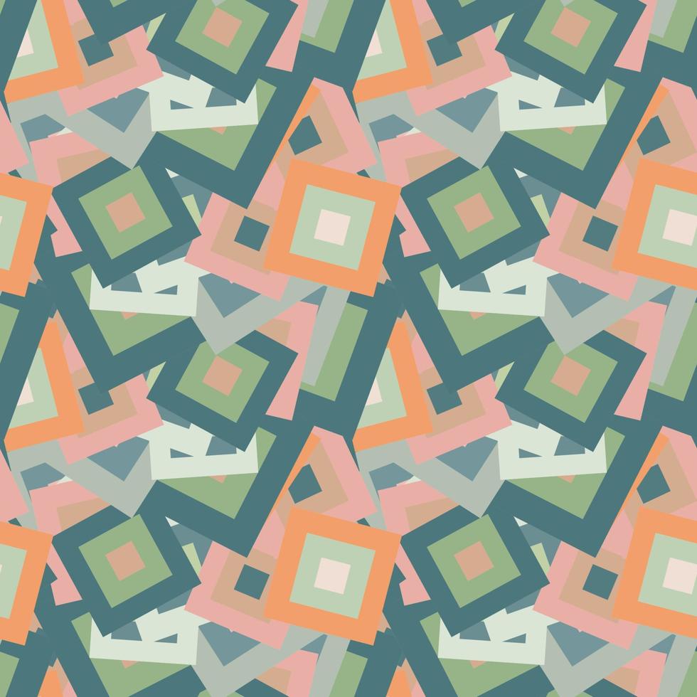 Modern striped fantasy messy geometric shapes seamless pattern. Infinity abstract card, layout. Creative background with geo shapes. Textile, fabric, wrapping paper. vector