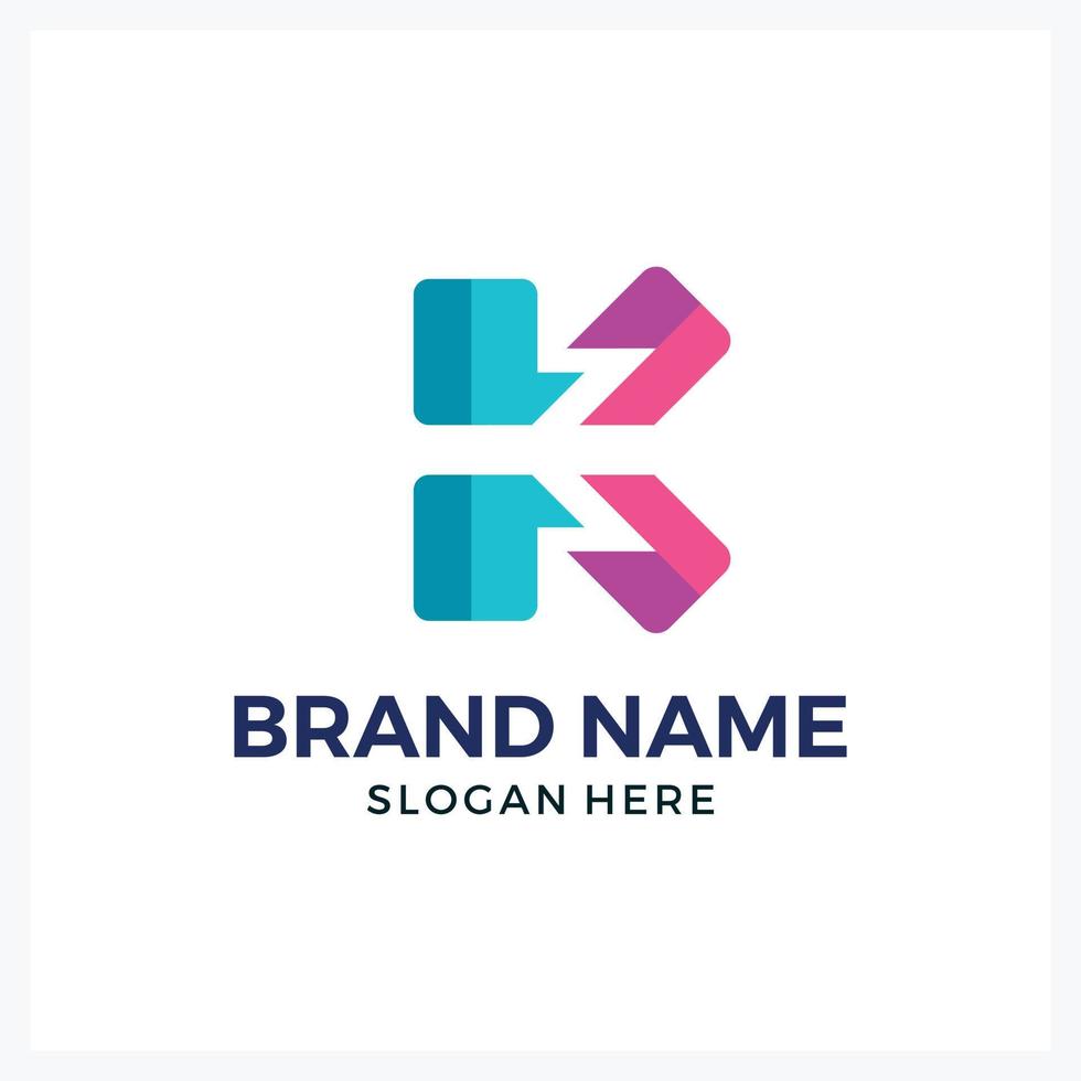 letter K abstract logo for company vector