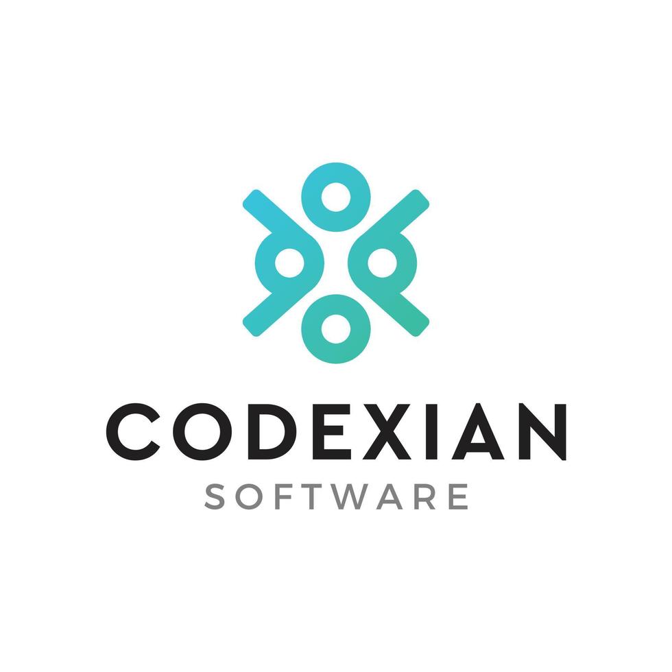 propuesta de logotipo de software libre para empresa de software vector