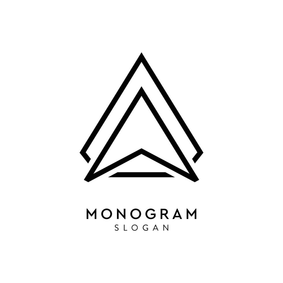 graphic art monogram triangle logo for business company vector